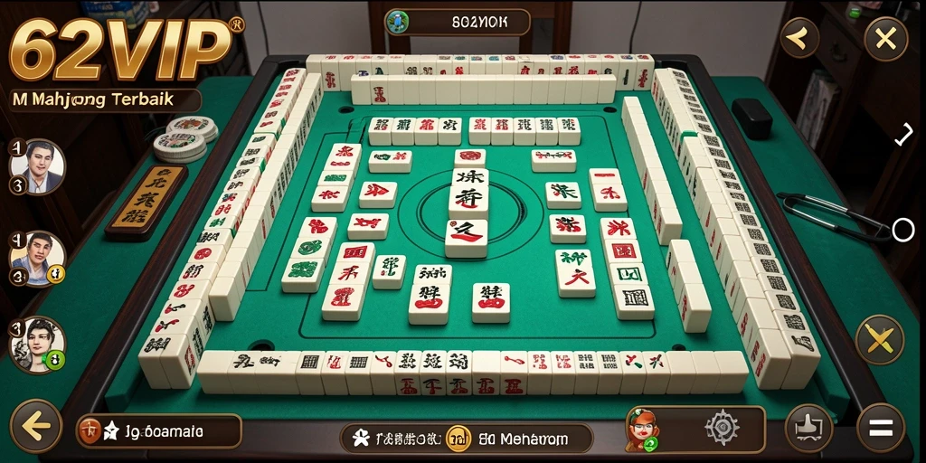 Tampilan menarik dari gameplay Mahjong di 62VIP.