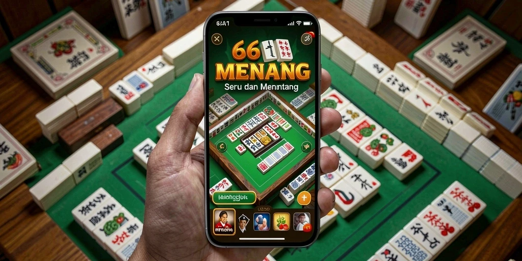 Screenshot gameplay 66MENANG menampilkan aksi menyusun ubin Mahjong yang seru.