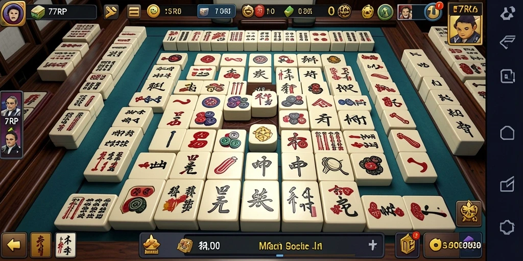 Tampilan permainan Mahjong di 77RP yang seru dan interaktif.