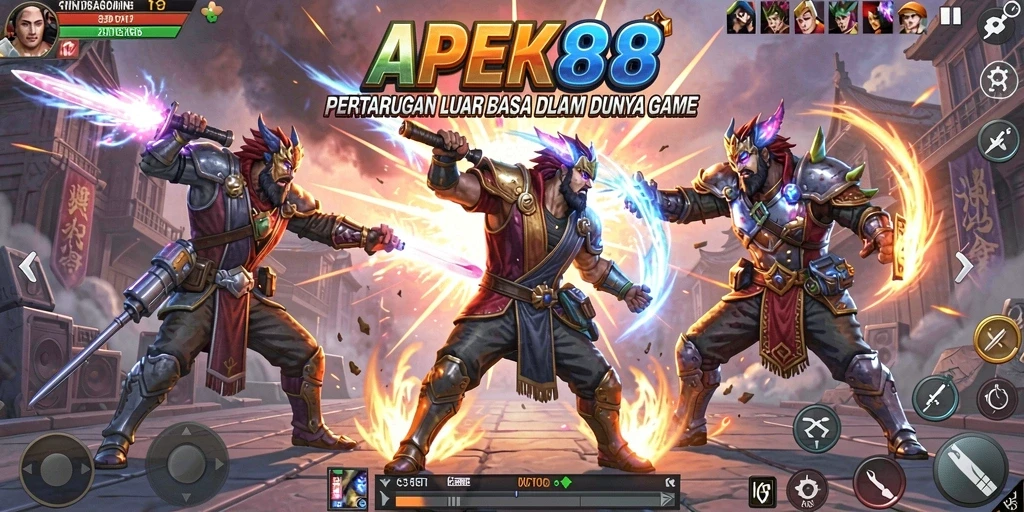 Tampilan menarik dari gameplay intens di APEK88.
