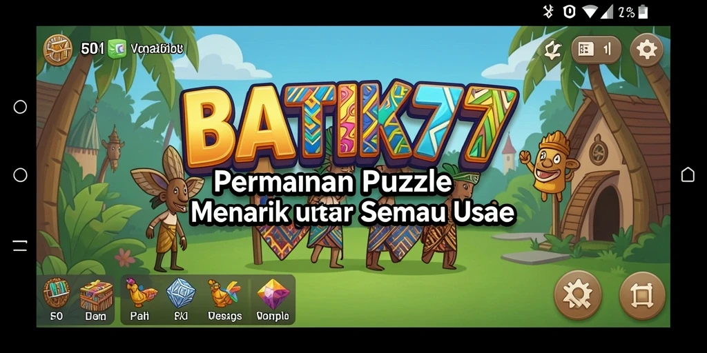 Tampilan gameplay menarik dari BATIK77 dengan puzzle yang penuh warna.