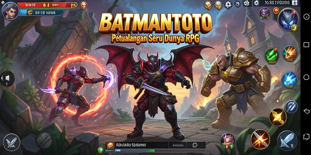 Tampilan gameplay RPG yang menarik dan penuh aksi dalam BATMANTOTO.