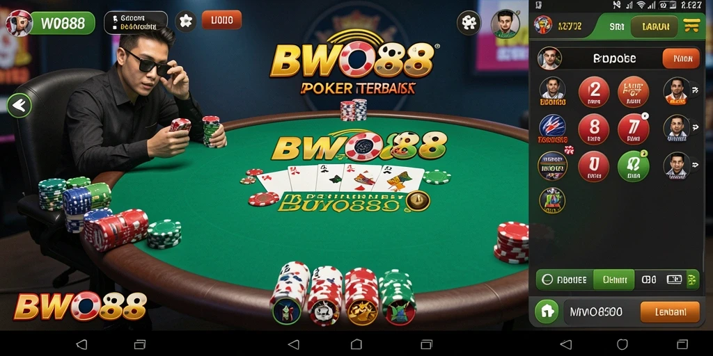 Tampilan menarik dari gameplay Poker di BWO888.