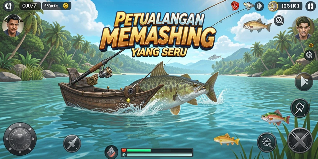 Gameplay menarik di C0077 dengan tangkapan ikan yang beragam.