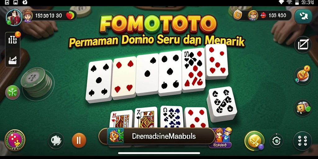 Screenshot gameplay FOMOTOTO yang menampilkan keseruan bermain Domino.