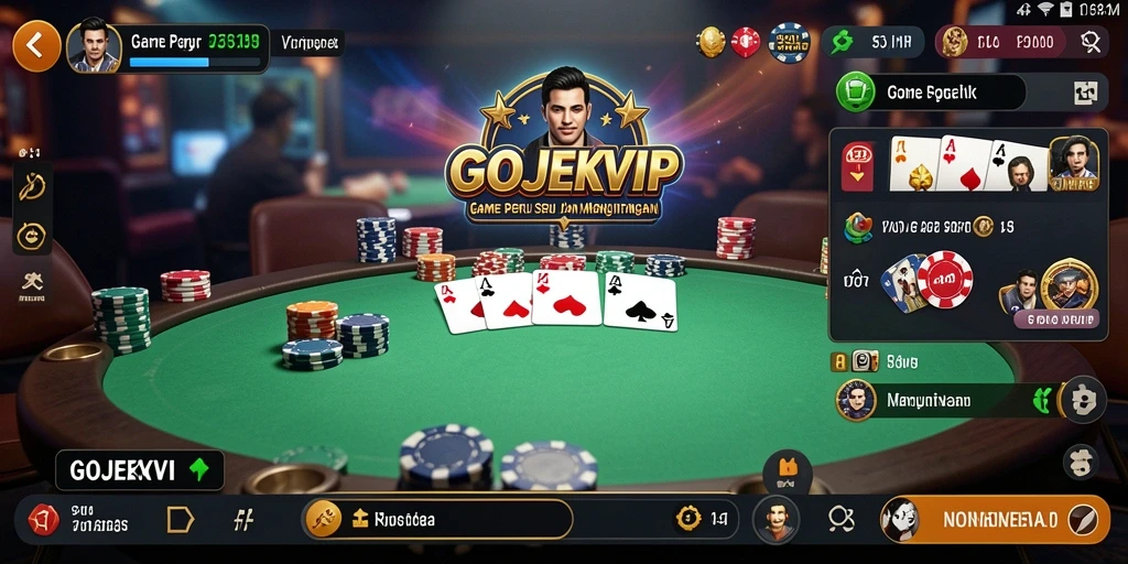 Tampilan gameplay menarik dari permainan Poker di GOJEKVIP.