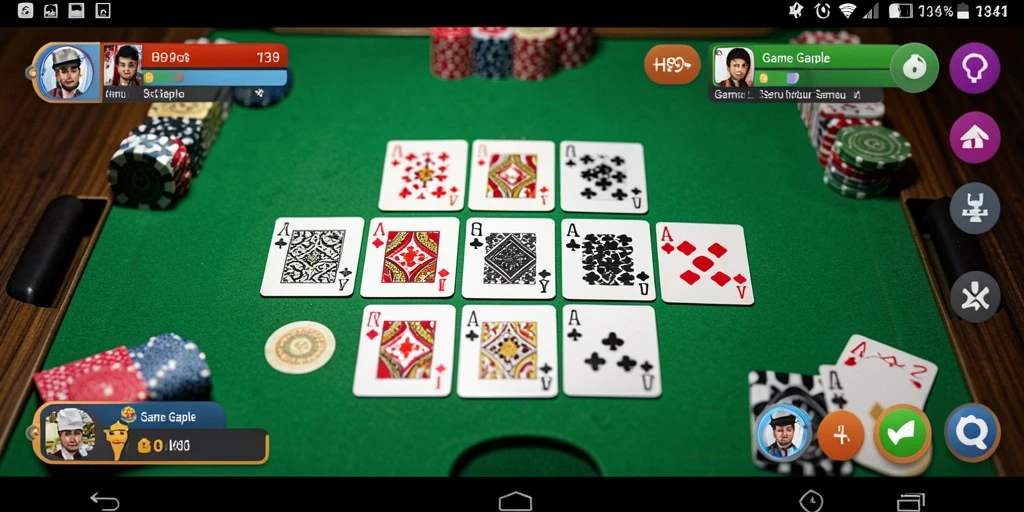 Screenshot gameplay Gaple menampilkan suasana seru di H89.
