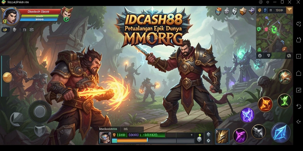 Screenshot IDCASH88 menampilkan aksi seru dalam permainan MMORPG.