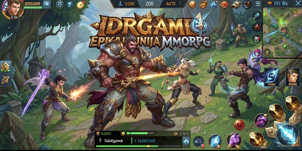 Screenshot gameplay IDRGAME menampilkan aksi seru dalam dunia MMORPG.