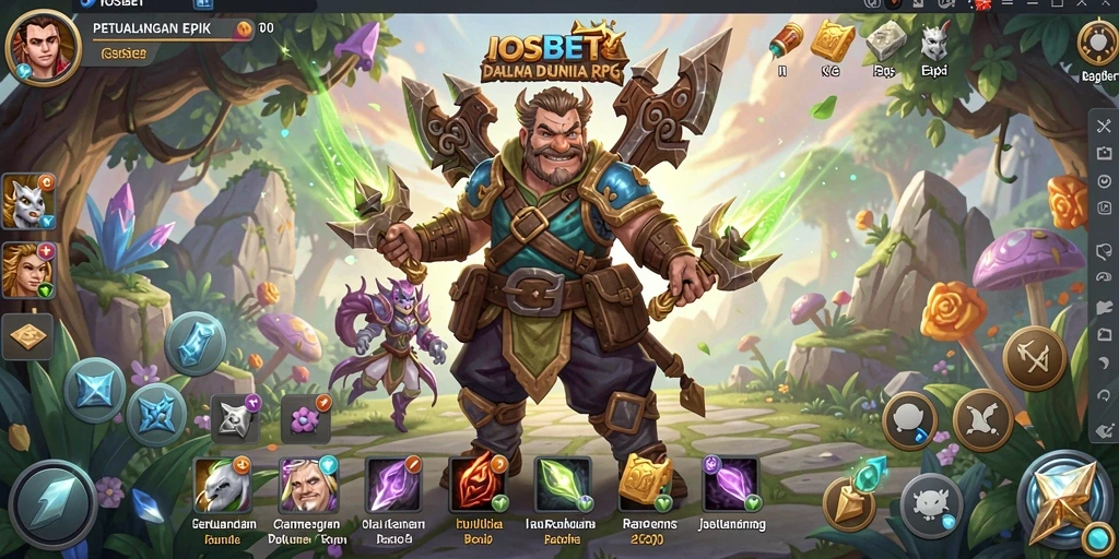 Tampilan screenshot IOSBET menampilkan aksi pertempuran seru dalam game RPG.