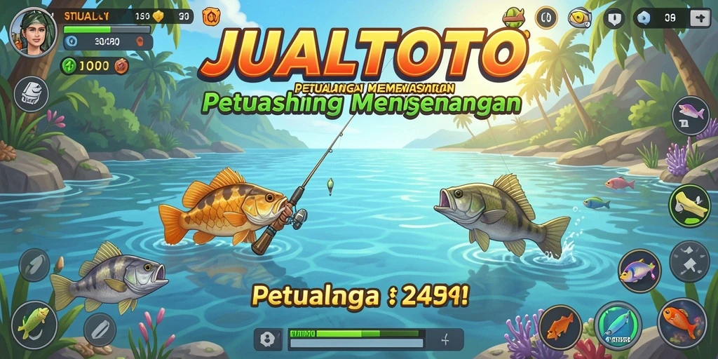 Gameplay seru dalam memancing ikan di JUALTOTO.