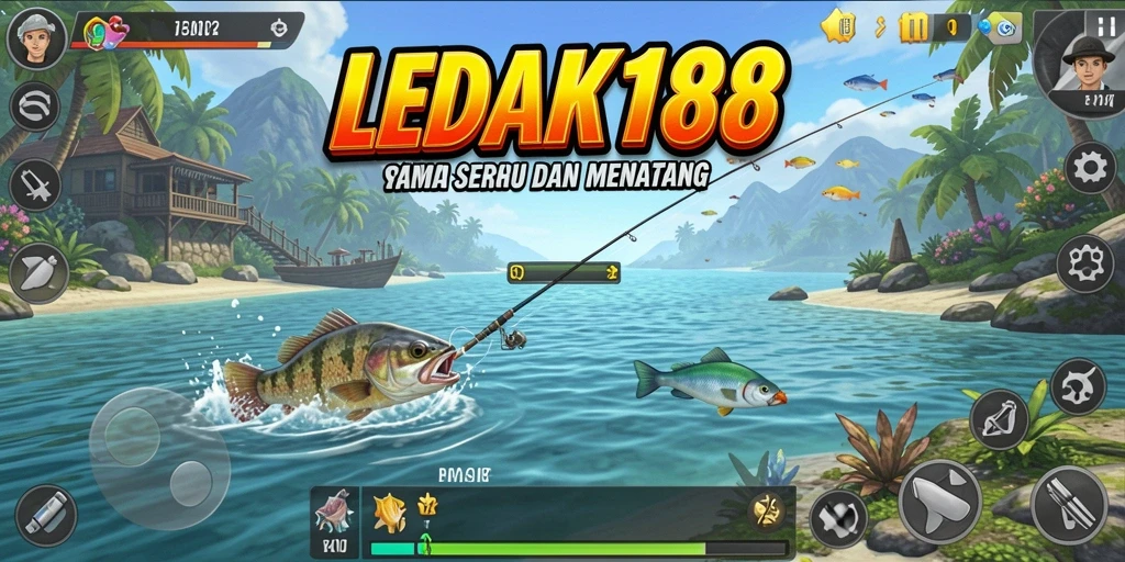 Gameplay menarik LEDAK188 dengan aksi memancing yang seru.