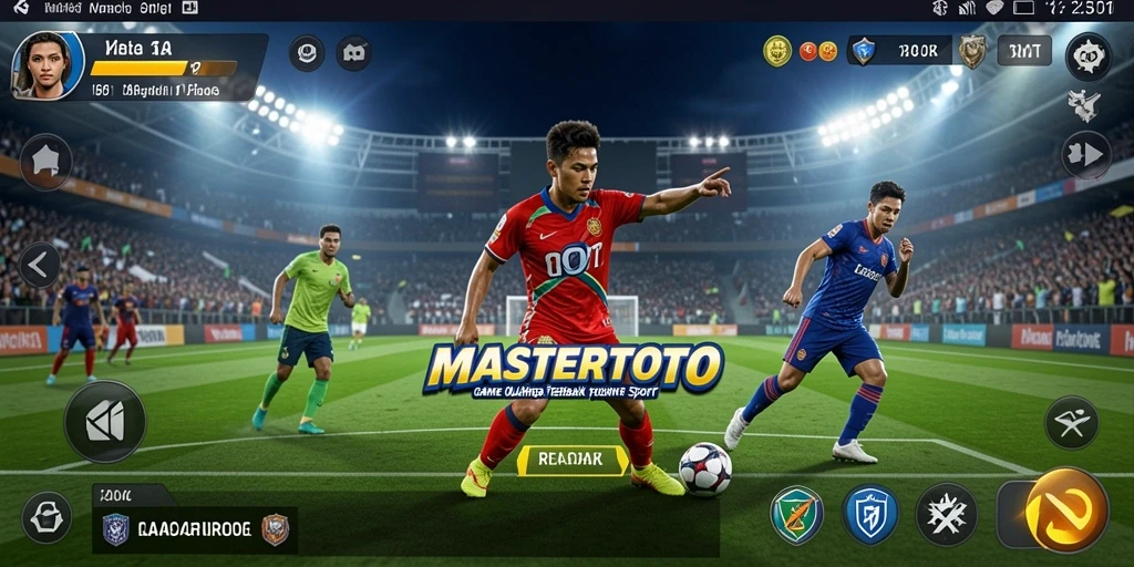 Screenshot MASTERTOTO menampilkan aksi gameplay seru olahraga.