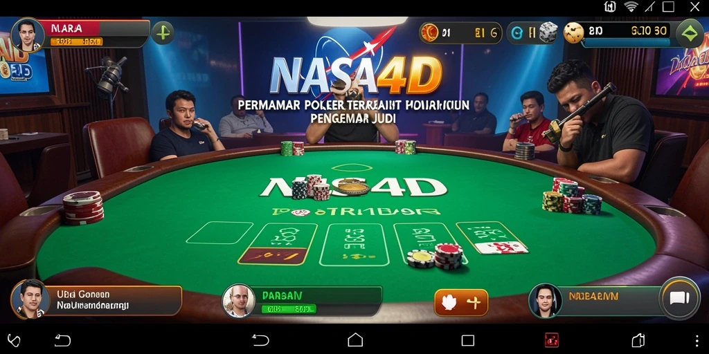Tampilan gameplay poker yang menarik dalam NASA4D.