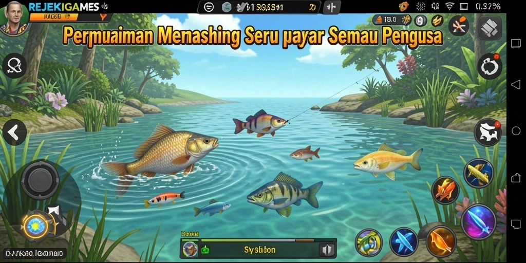 Tampilan menarik dari gameplay <strong>REJEKIGAMES</strong> dalam memancing.