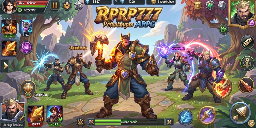 Tampilan menarik dari gameplay RPRP777 dalam petualangan ARPG.
