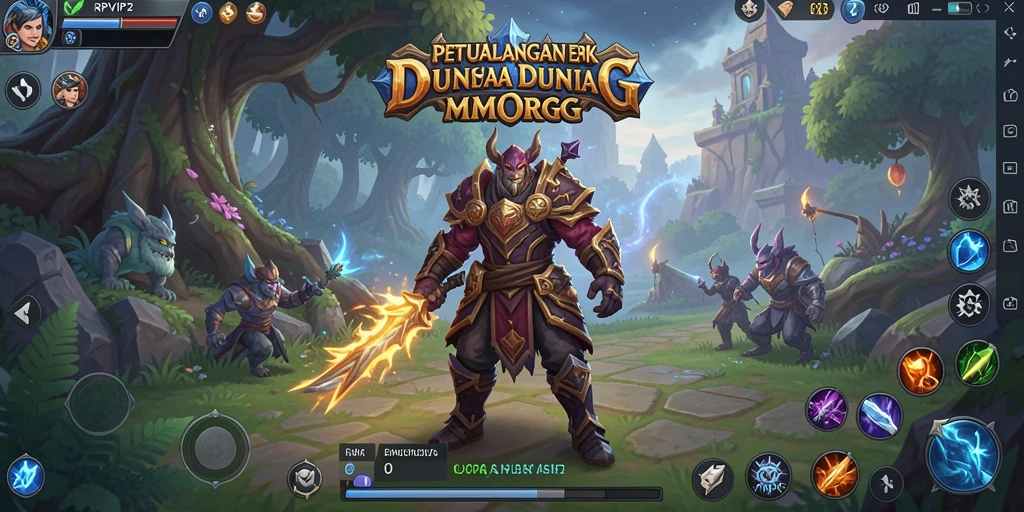 Screenshot RPVIP2 menunjukkan aksi seru dalam pertempuran MMORPG.