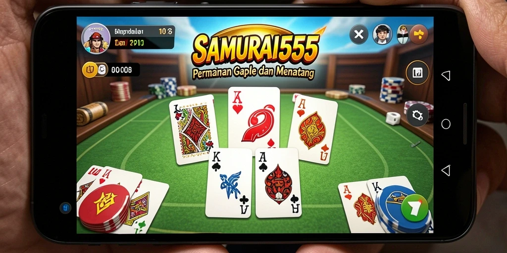 Tampilan gameplay menawan dari game Gaple SAMURAI555.