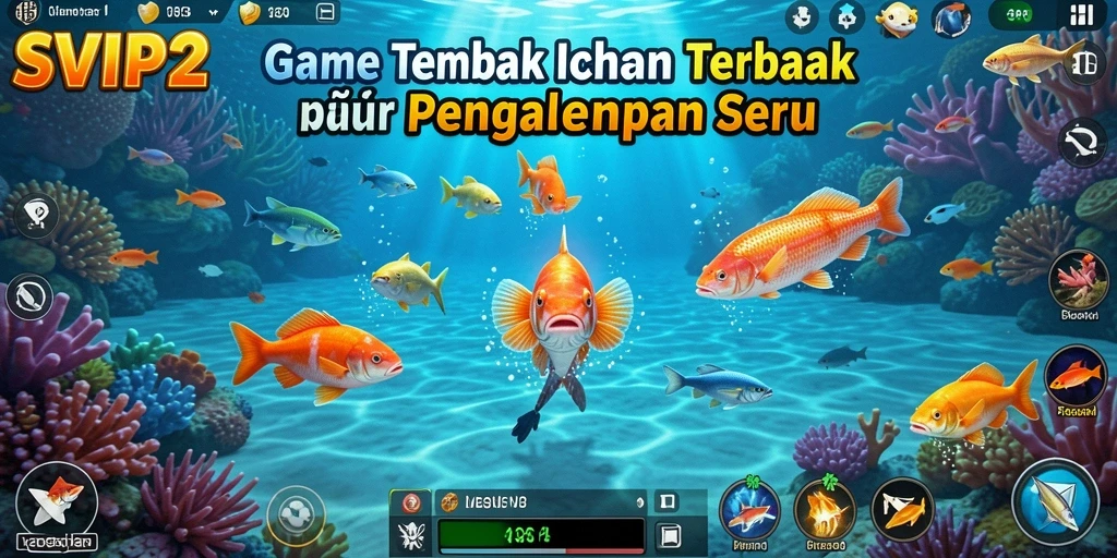Tampilan gameplay seru dari SVIP2 yang menembak ikan.