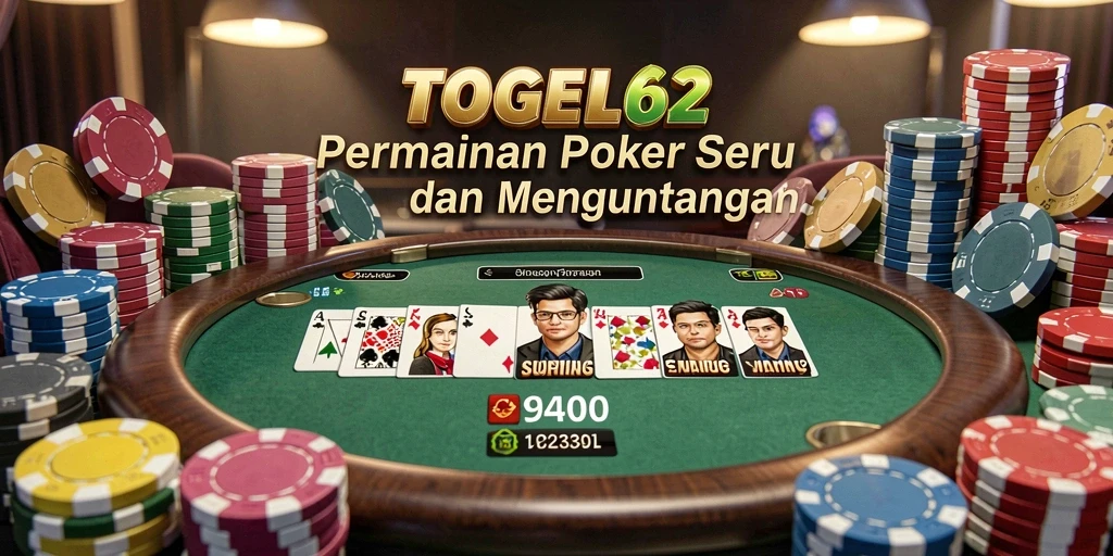 Tampilan menarik saat bermain Poker di TOGEL62.