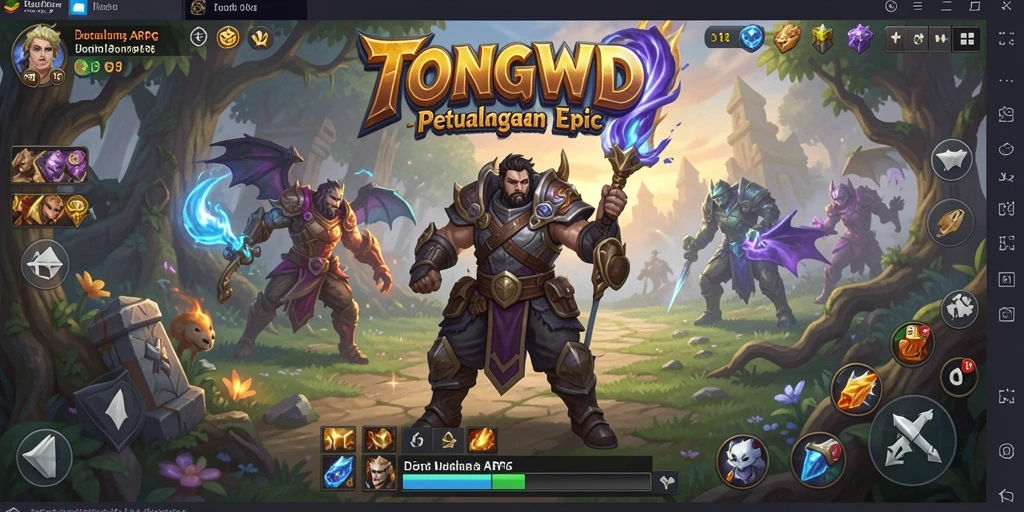 Tampilan gameplay TONGWD yang mendebarkan dan penuh aksi.
