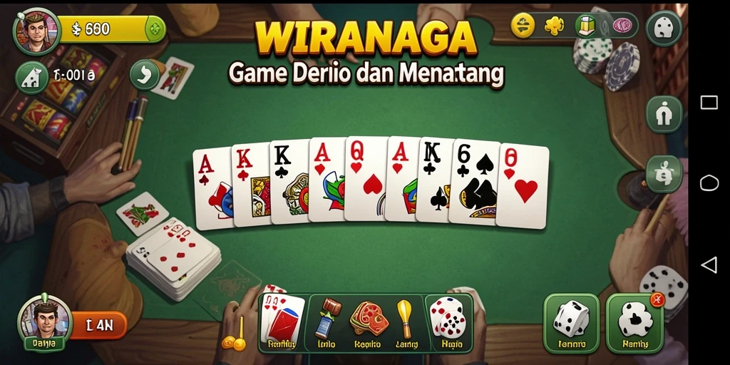 Screenshot gameplay WIRANAGA yang menunjukkan aksi seru permainan Domino.